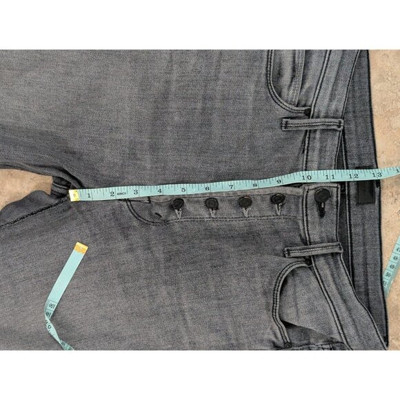 Mother Jeans The Pixie Dazzler Ankle Fray in Digging Up Dirt Gray Button Fly 28 - Picture 12 of 13